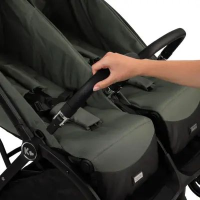 Kraft Duplo Tek Elle Katlanabilir İkiz Bebek Arabası Green - 10