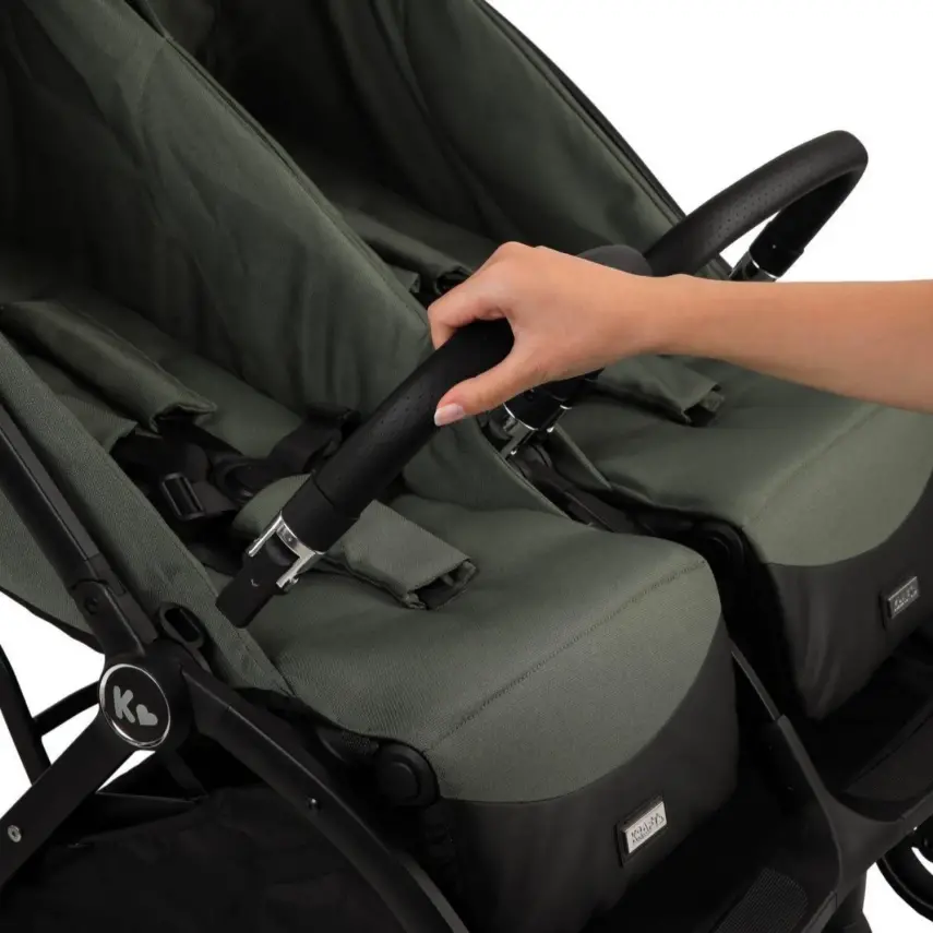 Kraft Duplo Tek Elle Katlanabilir İkiz Bebek Arabası Green - 10