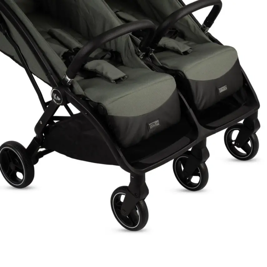 Kraft Duplo Tek Elle Katlanabilir İkiz Bebek Arabası Green - 13