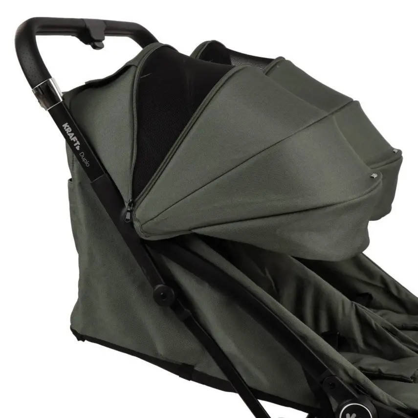 Kraft Duplo Tek Elle Katlanabilir İkiz Bebek Arabası Green - 21