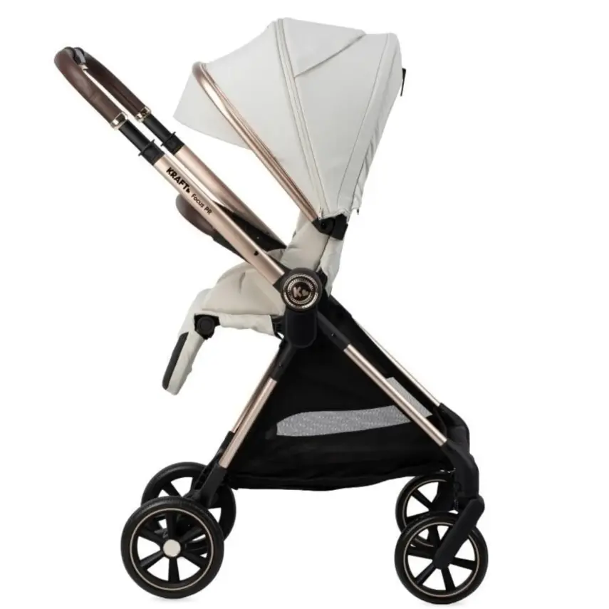 Kraft Focus Pr Çift Yönlü Kullanılabilen Travel - Seyahat Sistem Bebek Arabası Khaki (Bej) - 8