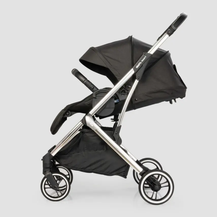 Kraft Kenya S Armor Plus Çift Yönlü Tek Elle Katlanabilir Kompakt Travel Sistem Bebek Arabası Black - 8