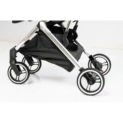 Kraft Kenya S Armor Plus Çift Yönlü Tek Elle Katlanabilir Kompakt Travel Sistem Bebek Arabası Black - 14