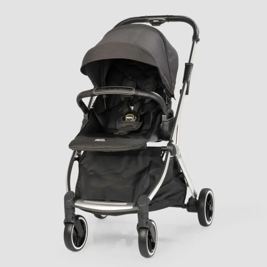Kraft Kenya S Armor Plus Çift Yönlü Tek Elle Katlanabilir Kompakt Travel Sistem Bebek Arabası Black - 19