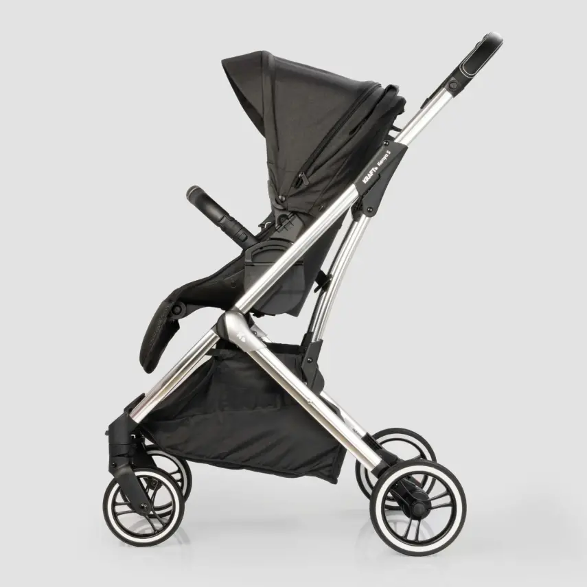 Kraft Kenya S Armor Plus Çift Yönlü Tek Elle Katlanabilir Kompakt Travel Sistem Bebek Arabası Black - 25
