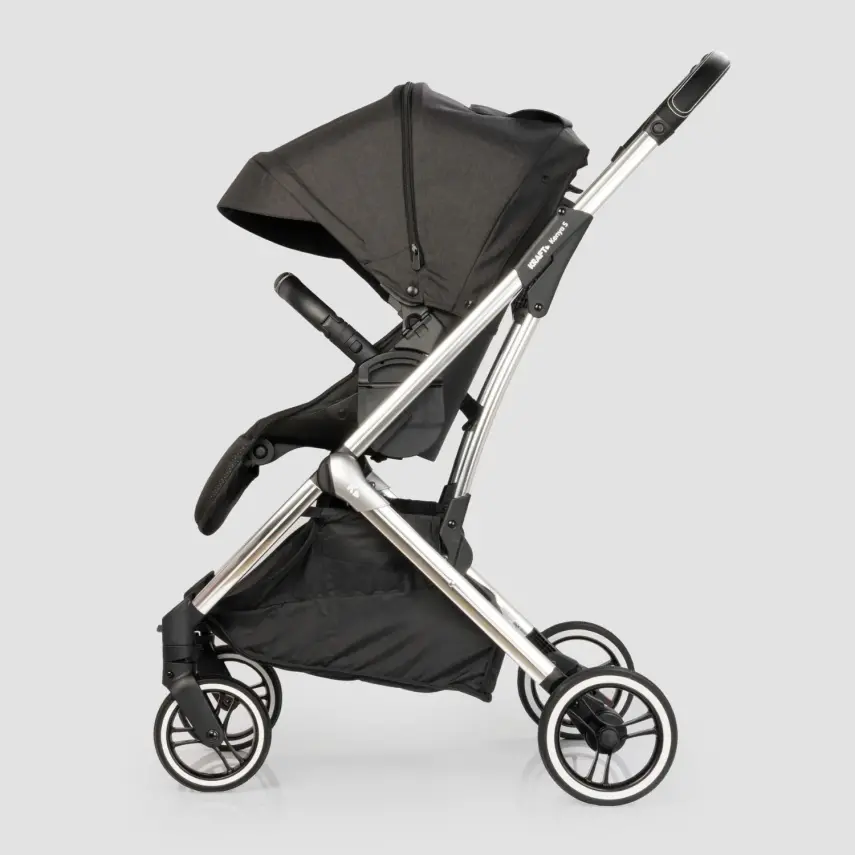 Kraft Kenya S Armor Plus Çift Yönlü Tek Elle Katlanabilir Kompakt Travel Sistem Bebek Arabası Black - 27