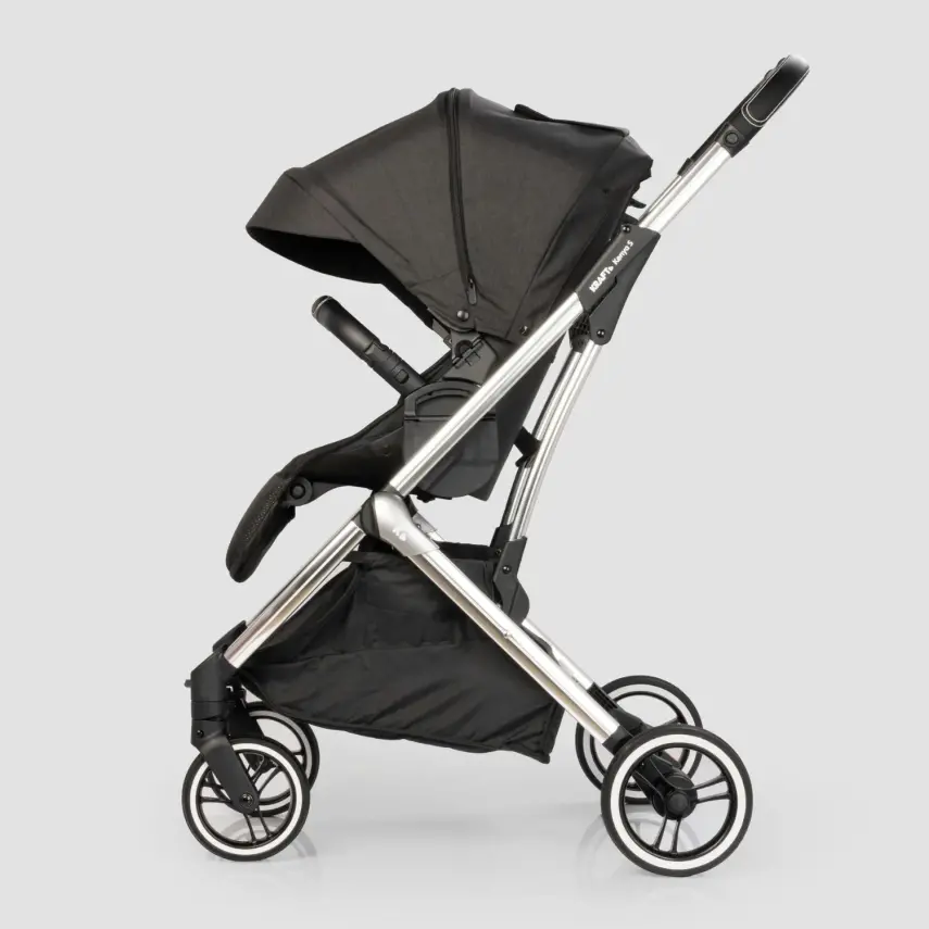Kraft Kenya S Armor Plus Çift Yönlü Tek Elle Katlanabilir Kompakt Travel Sistem Bebek Arabası Black - 32