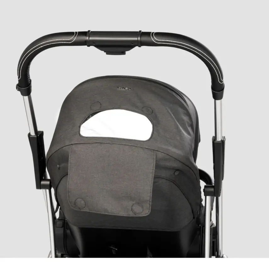 Kraft Kenya S Armor Plus Çift Yönlü Tek Elle Katlanabilir Kompakt Travel Sistem Bebek Arabası Black - 15