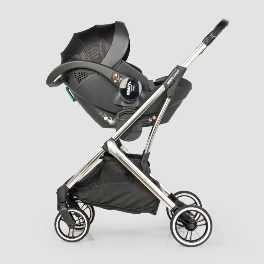 Kraft Kenya S Armor Plus Çift Yönlü Tek Elle Katlanabilir Kompakt Travel Sistem Bebek Arabası Blue - 3