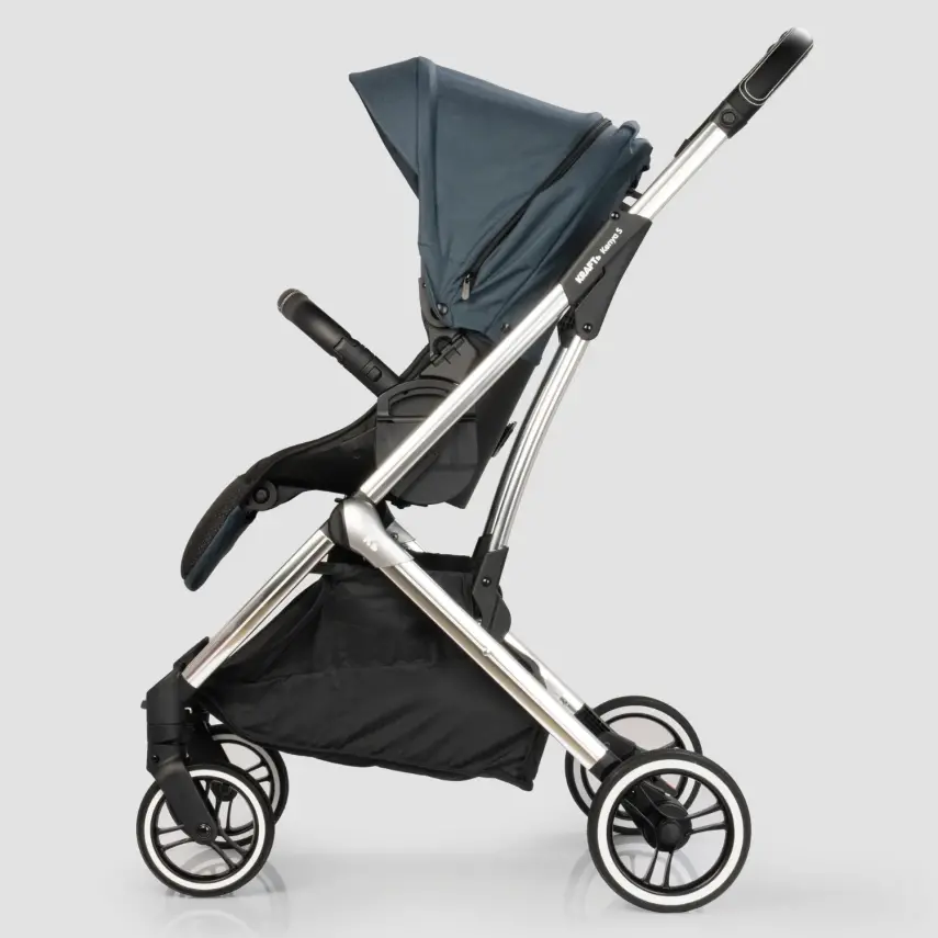Kraft Kenya S Armor Plus Çift Yönlü Tek Elle Katlanabilir Kompakt Travel Sistem Bebek Arabası Blue - 12