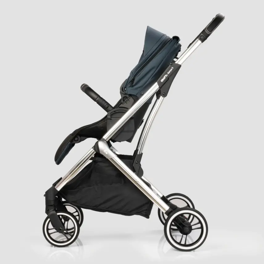 Kraft Kenya S Armor Plus Çift Yönlü Tek Elle Katlanabilir Kompakt Travel Sistem Bebek Arabası Blue - 11