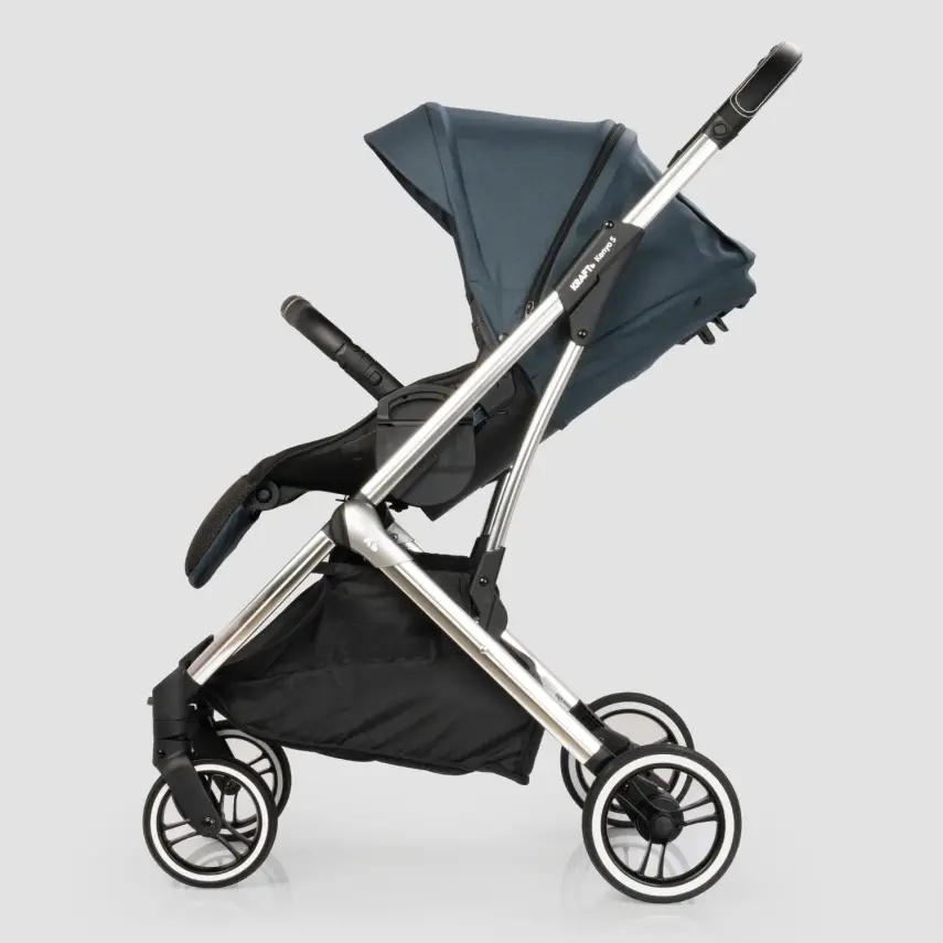 Kraft Kenya S Armor Plus Çift Yönlü Tek Elle Katlanabilir Kompakt Travel Sistem Bebek Arabası Blue - 17