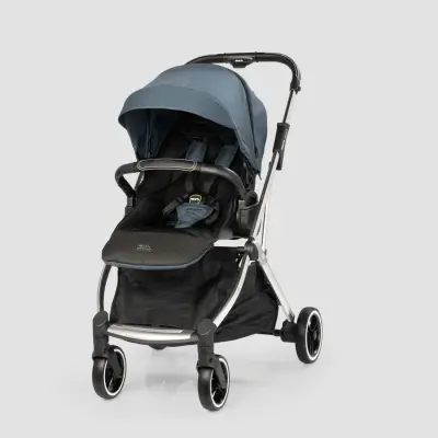 Kraft Kenya S Armor Plus Çift Yönlü Tek Elle Katlanabilir Kompakt Travel Sistem Bebek Arabası Blue - 4