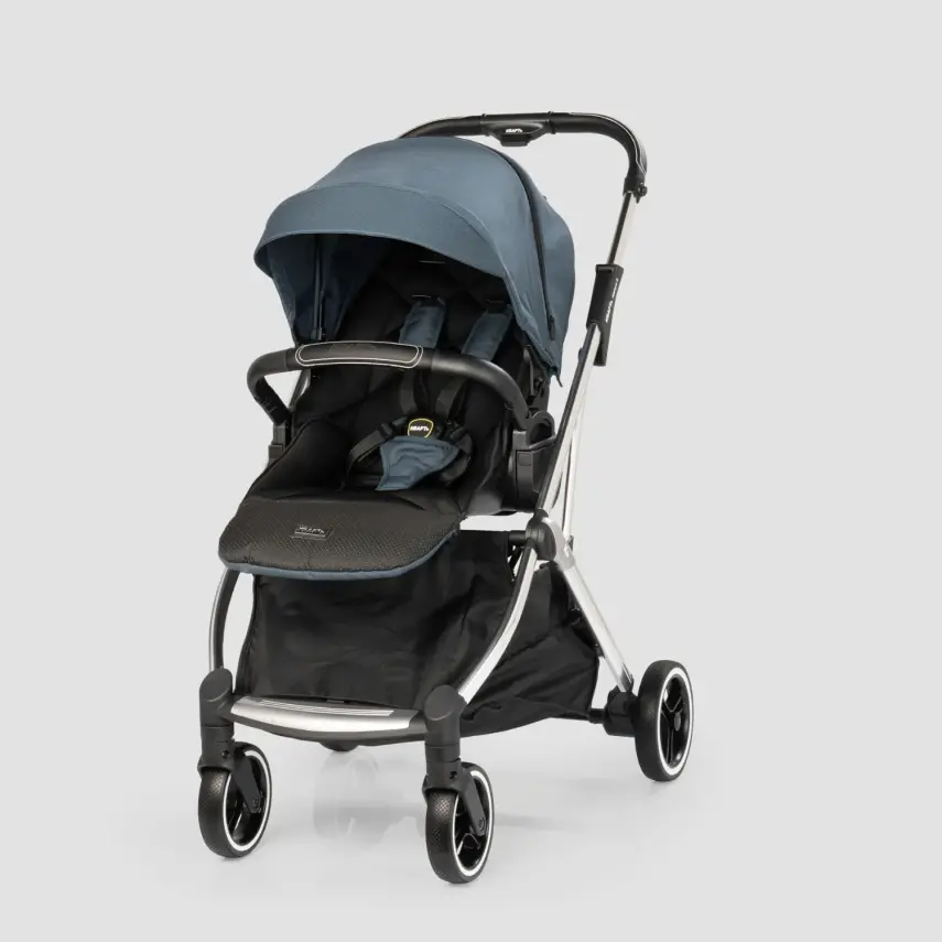 Kraft Kenya S Armor Plus Çift Yönlü Tek Elle Katlanabilir Kompakt Travel Sistem Bebek Arabası Blue - 4