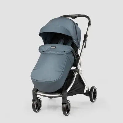 Kraft Kenya S Armor Plus Çift Yönlü Tek Elle Katlanabilir Kompakt Travel Sistem Bebek Arabası Blue - 6