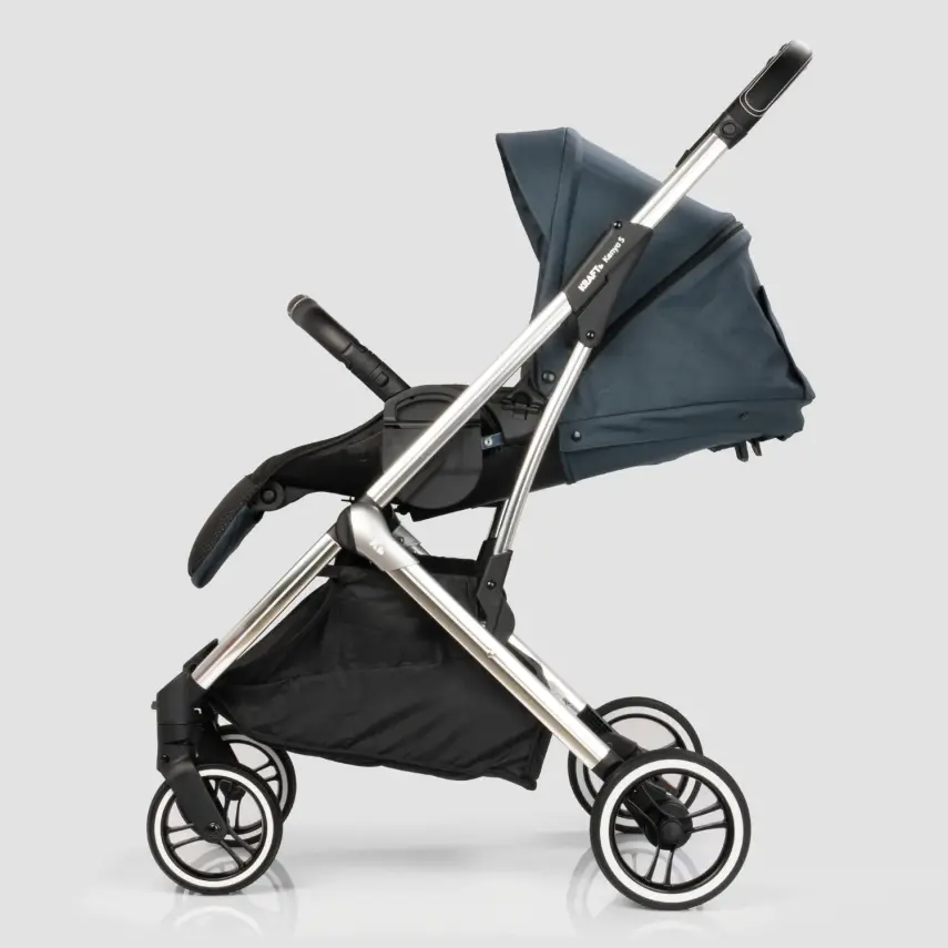 Kraft Kenya S Armor Plus Çift Yönlü Tek Elle Katlanabilir Kompakt Travel Sistem Bebek Arabası Blue - 10