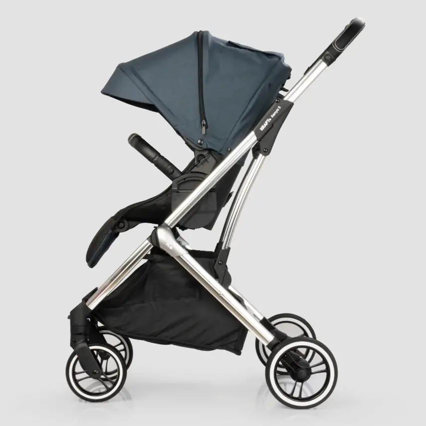 Kraft Kenya S Armor Plus Çift Yönlü Tek Elle Katlanabilir Kompakt Travel Sistem Bebek Arabası Blue - 8