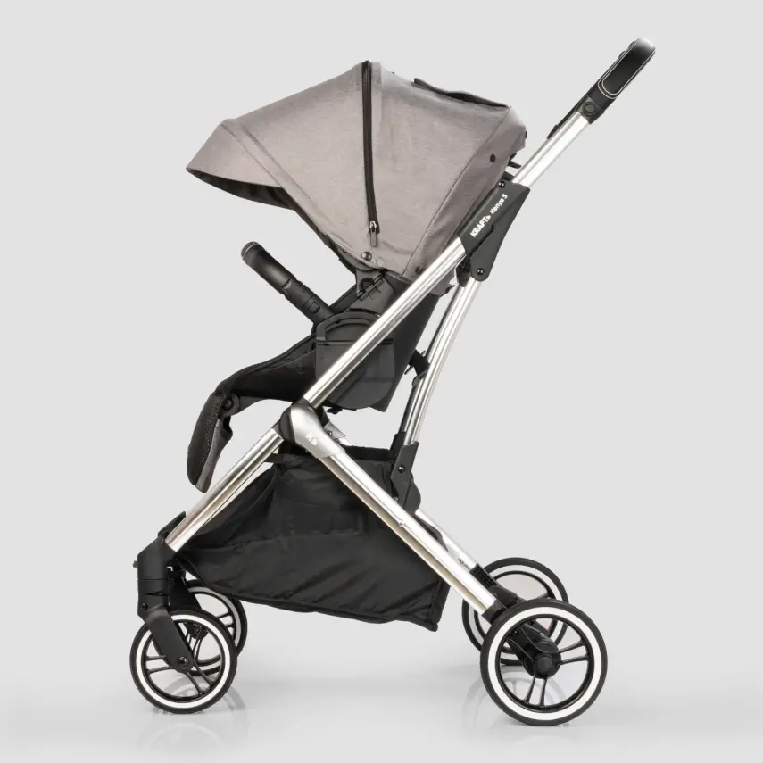 Kraft Kenya S Armor Plus Çift Yönlü Tek Elle Katlanabilir Kompakt Travel Sistem Bebek Arabası Grey - 7