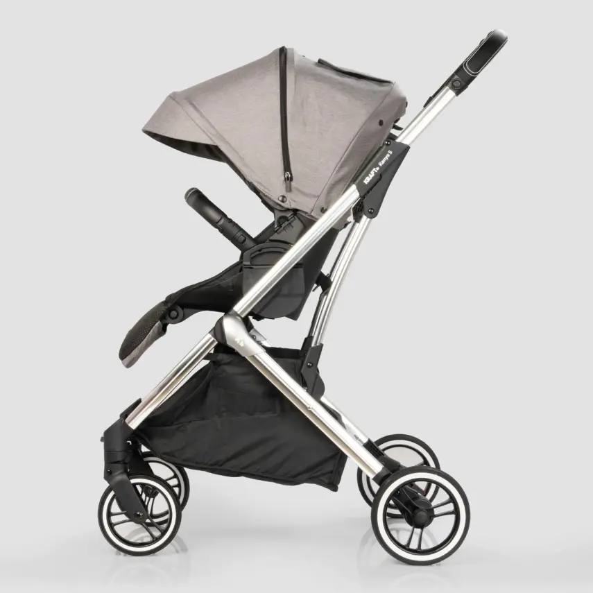 Kraft Kenya S Armor Plus Çift Yönlü Tek Elle Katlanabilir Kompakt Travel Sistem Bebek Arabası Grey - 21