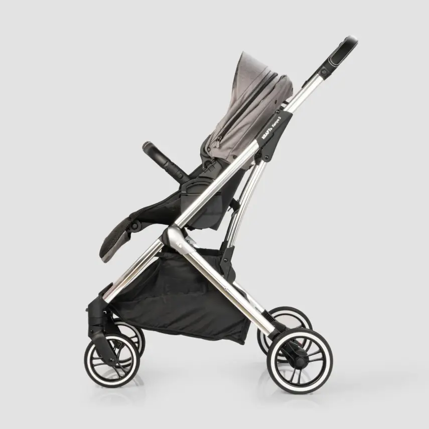 Kraft Kenya S Armor Plus Çift Yönlü Tek Elle Katlanabilir Kompakt Travel Sistem Bebek Arabası Grey - 10