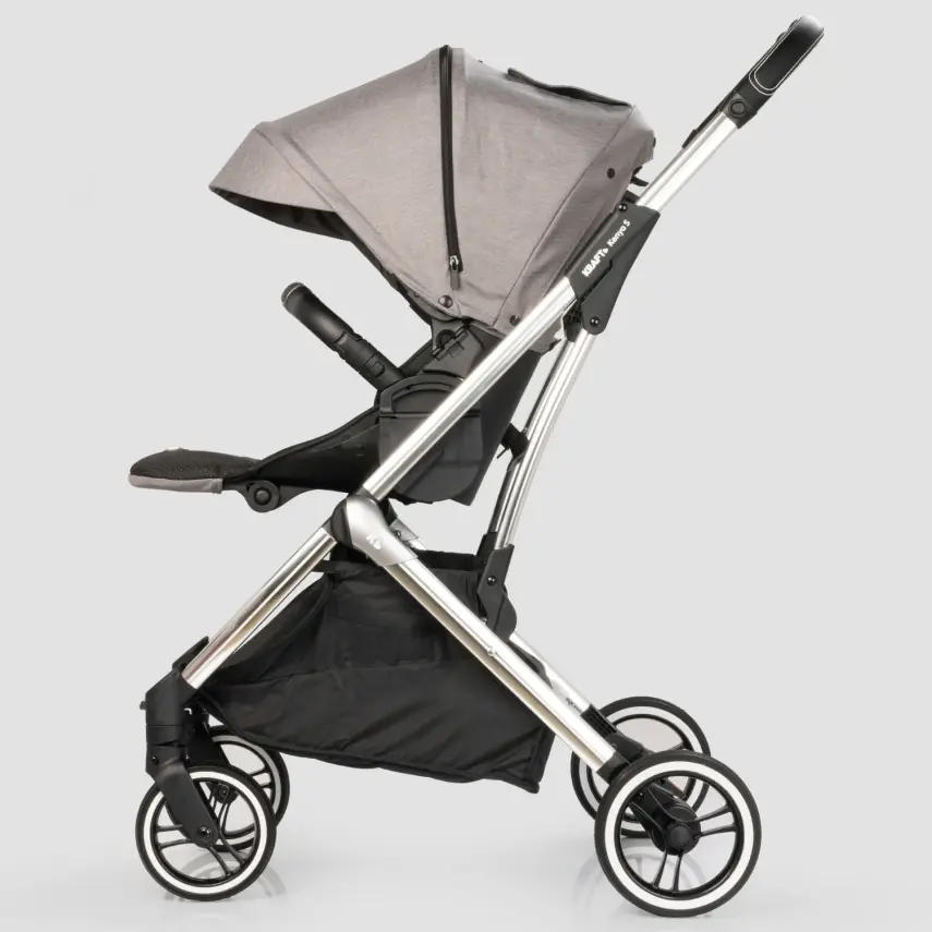 Kraft Kenya S Armor Plus Çift Yönlü Tek Elle Katlanabilir Kompakt Travel Sistem Bebek Arabası Grey - 14