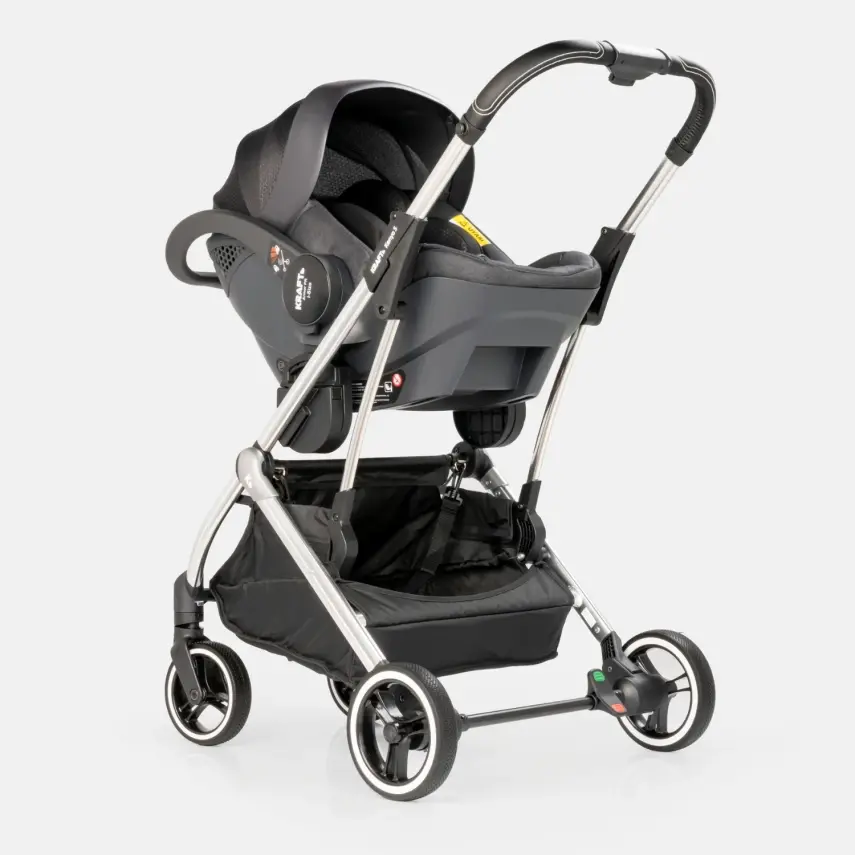 Kraft Kenya S Armor Plus Çift Yönlü Tek Elle Katlanabilir Kompakt Travel Sistem Bebek Arabası Grey - 18