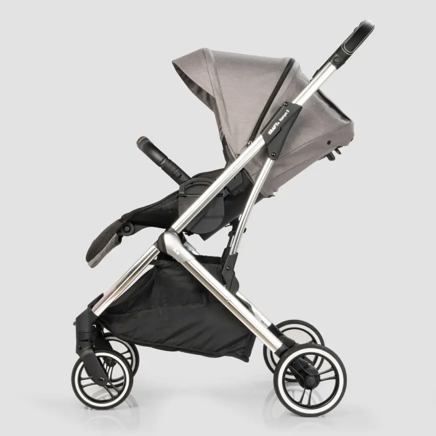 Kraft Kenya S Armor Plus Çift Yönlü Tek Elle Katlanabilir Kompakt Travel Sistem Bebek Arabası Grey - 20