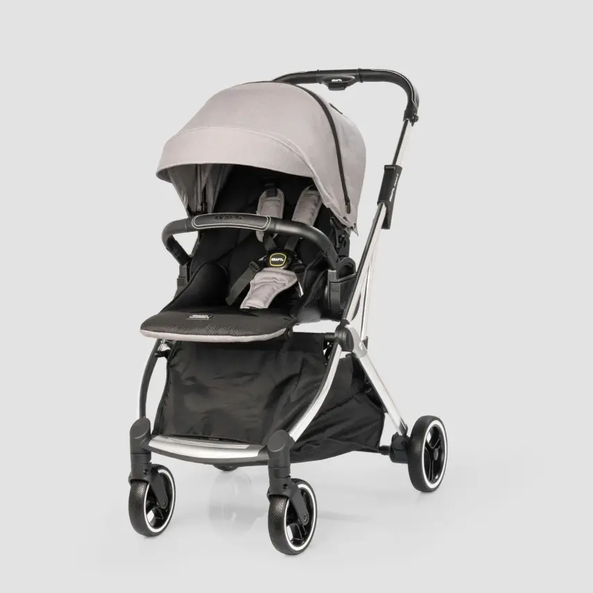 Kraft Kenya S Armor Plus Çift Yönlü Tek Elle Katlanabilir Kompakt Travel Sistem Bebek Arabası Grey - 3