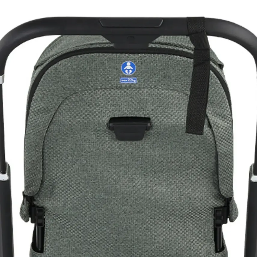 Kraft Kobe Çift Yönlü Doğumdan İtibaren 22 kg Taşıma 360° PU Tekerlek ile Mükemmel Manevra Sağlayan Bebek Arabası Black Green - 6