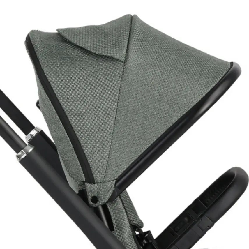 Kraft Kobe Çift Yönlü Doğumdan İtibaren 22 kg Taşıma 360° PU Tekerlek ile Mükemmel Manevra Sağlayan Bebek Arabası Black Green - 8