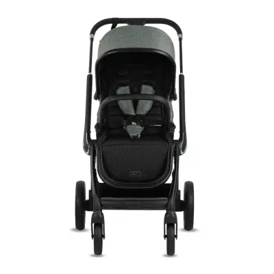 Kraft Kobe Çift Yönlü Doğumdan İtibaren 22 kg Taşıma 360° PU Tekerlek ile Mükemmel Manevra Sağlayan Bebek Arabası Black Green - 9