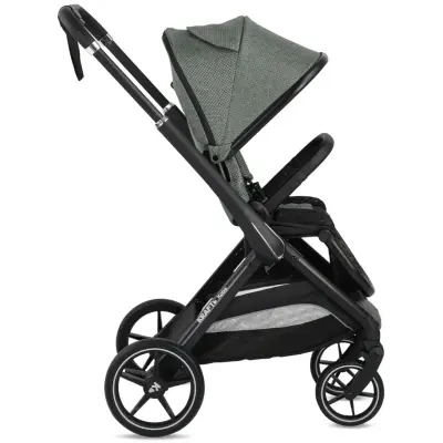 Kraft Kobe Çift Yönlü Doğumdan İtibaren 22 kg Taşıma 360° PU Tekerlek ile Mükemmel Manevra Sağlayan Bebek Arabası Black Green - 3