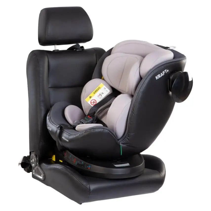 Kraft Lucca 360° Dönebilen Isofix Bağlantılı I-Size Oto Koltuğu 0-36 Kg Black - 28