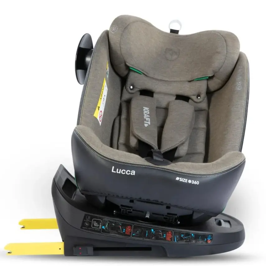 Kraft Lucca 360° Dönebilen Isofix Bağlantılı I-Size Oto Koltuğu 0-36 Kg Grey - 3