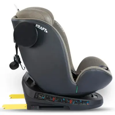 Kraft Lucca 360° Dönebilen Isofix Bağlantılı I-Size Oto Koltuğu 0-36 Kg Grey - 5