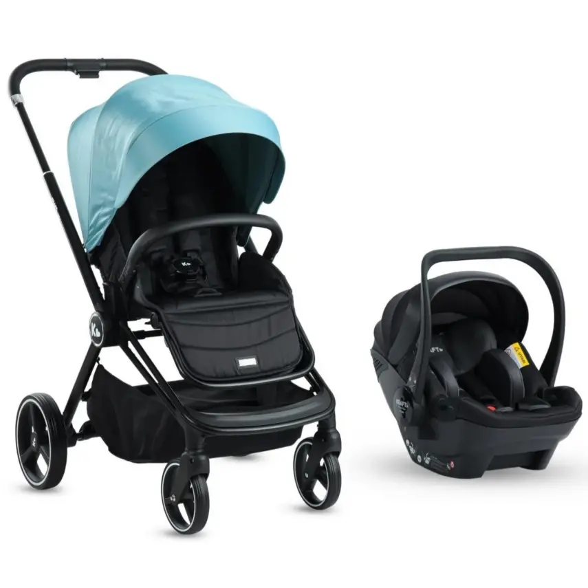 Kraft Mika (Mila) Çift Yönlü Travel Sistem Bebek Arabası Black Green - 2