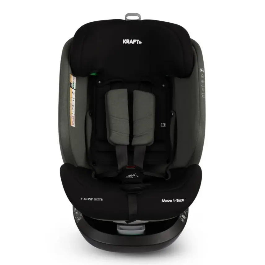 Kraft Move I-Size 360°Dönebilen İsofixli Oto Koltuğu 0-36 Kg Black - 13