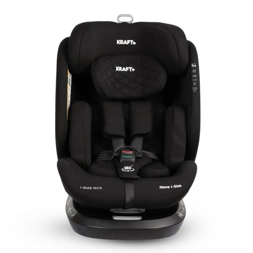 Kraft Move I-Size 360°Dönebilen İsofixli Oto Koltuğu 0-36 Kg Black - 3