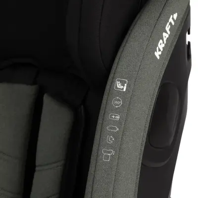 Kraft Move I-Size 360°Dönebilen İsofixli Oto Koltuğu 0-36 Kg Black - 22