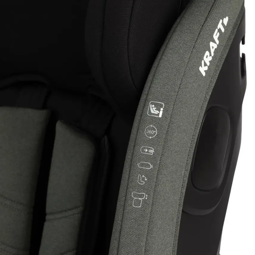 Kraft Move I-Size 360°Dönebilen İsofixli Oto Koltuğu 0-36 Kg Black - 22