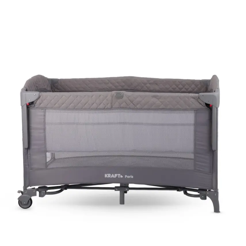 Kraft Paris Arakatlı Dönenceli Anne Yanı Oyun Parkı 70X120 Cm  Light Grey - 4