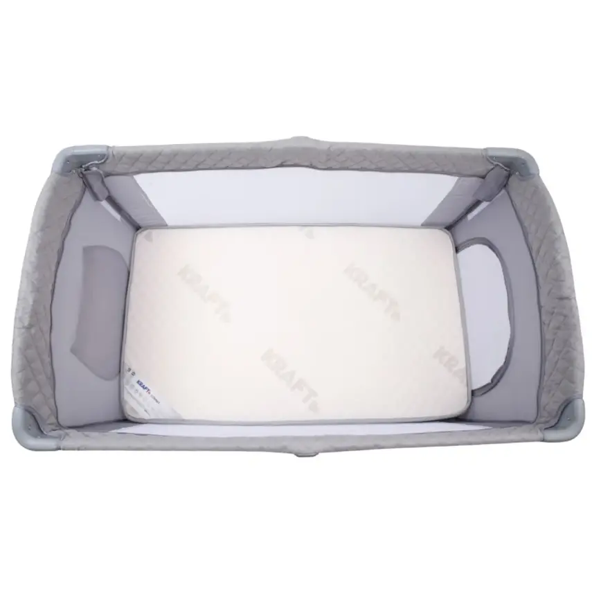 Kraft Paris Arakatlı Dönenceli Anne Yanı Oyun Parkı 70X120 Cm  Light Grey - 7