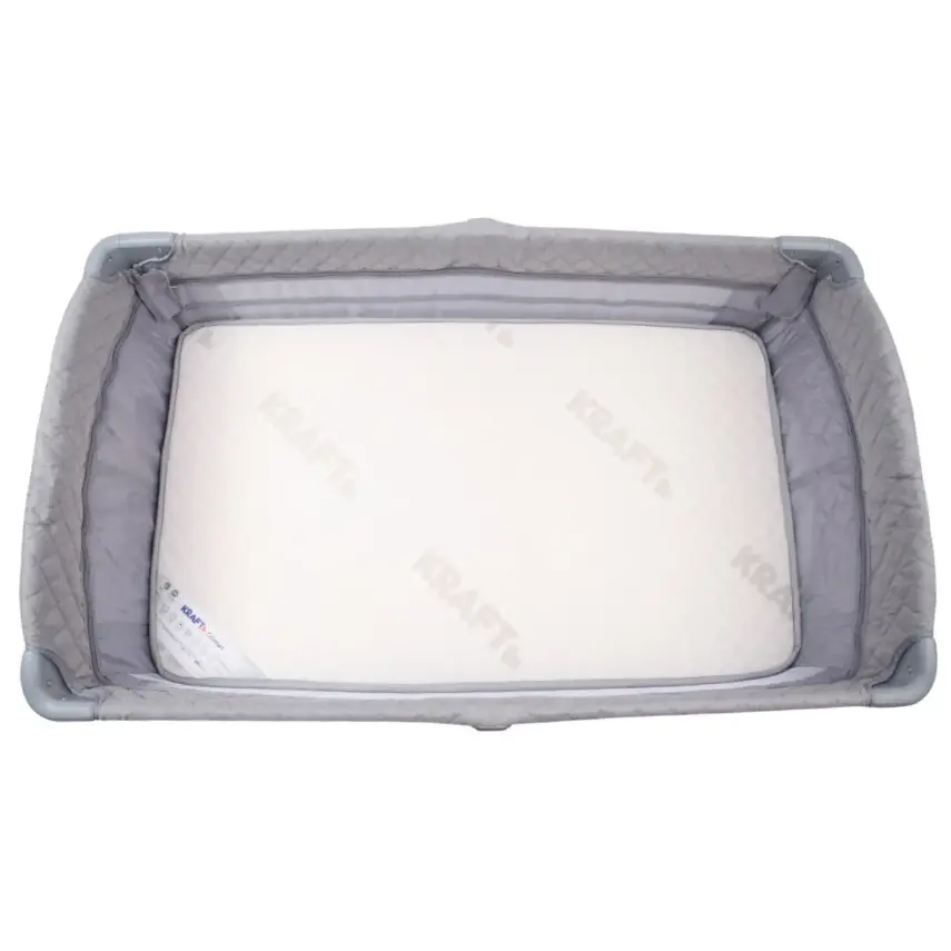 Kraft Paris Arakatlı Dönenceli Anne Yanı Oyun Parkı 70X120 Cm  Light Grey - 12