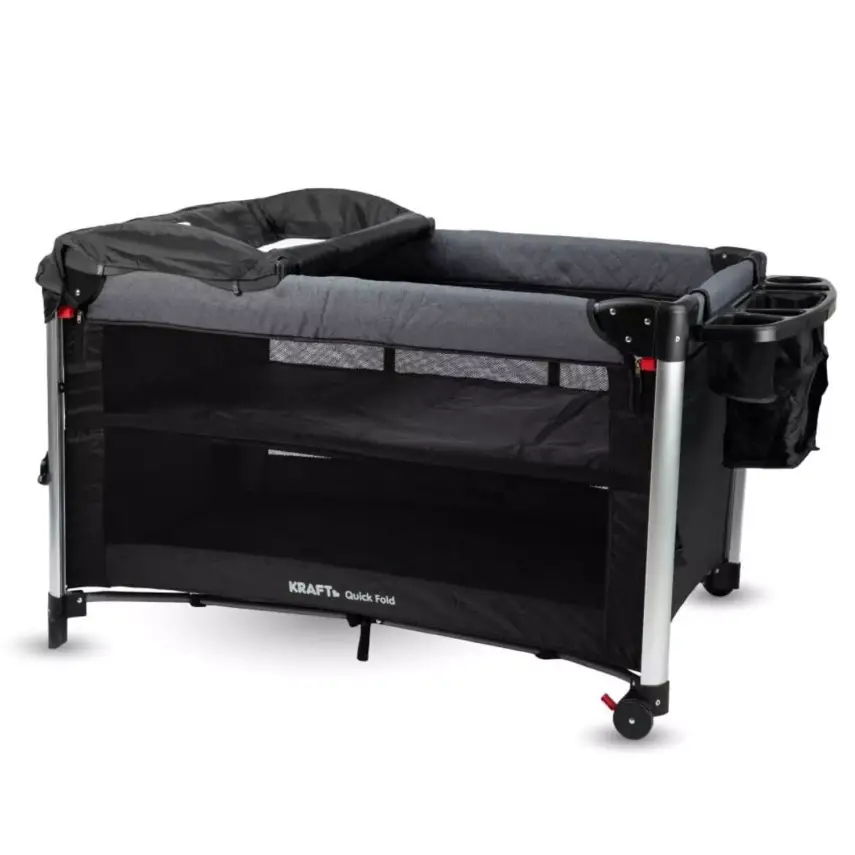 Kraft Quick Fold Anne Yanı Oyun Parkı 70x110 cm Dark Grey Black - 6