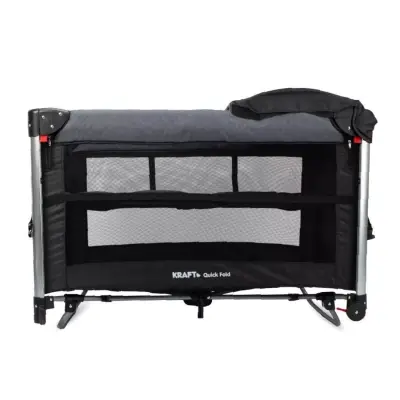 Kraft Quick Fold Anne Yanı Oyun Parkı 70x110 cm Dark Grey Black - 2