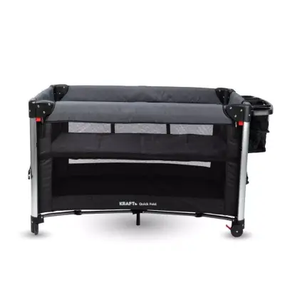 Kraft Quick Fold Anne Yanı Oyun Parkı 70x110 cm Dark Grey Black