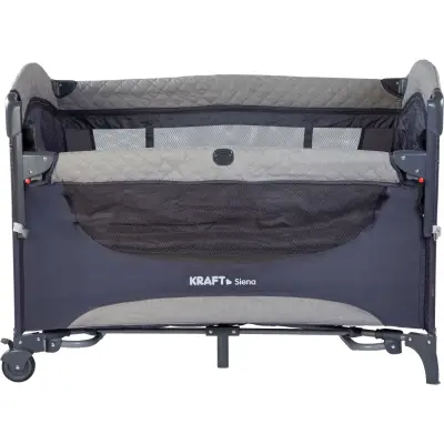 Kraft Siena Anne Yanı Çift Emniyet Sistemli Oyun Parkı 70X110 Cm Light Grey - 5