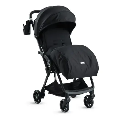 Kraft Star Tek Elle Katlanabilir Kompakt Kabin Bebek Arabası Black - 3