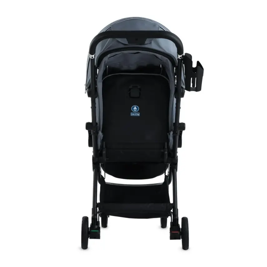 Kraft Star Tek Elle Katlanabilir Kompakt Kabin Bebek Arabası Grey - 4