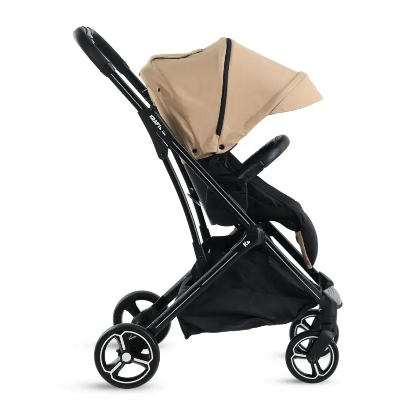 Kraft Viva I-Size Çift Yönlü Tek Elle Katlanabilir Travel Sistem Bebek Arabası Beige - 4